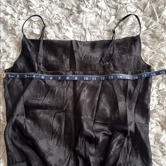 NWT Lulus Close to Your Heart Black Satin Jacquard Cowl Neck Slip Dress - Picture 10 of 10